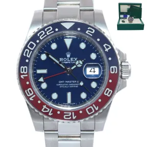 2021 RSC PAPERS Rolex GMT-Master II Pepsi 18K White Gold Blue 116719BLRO Watch