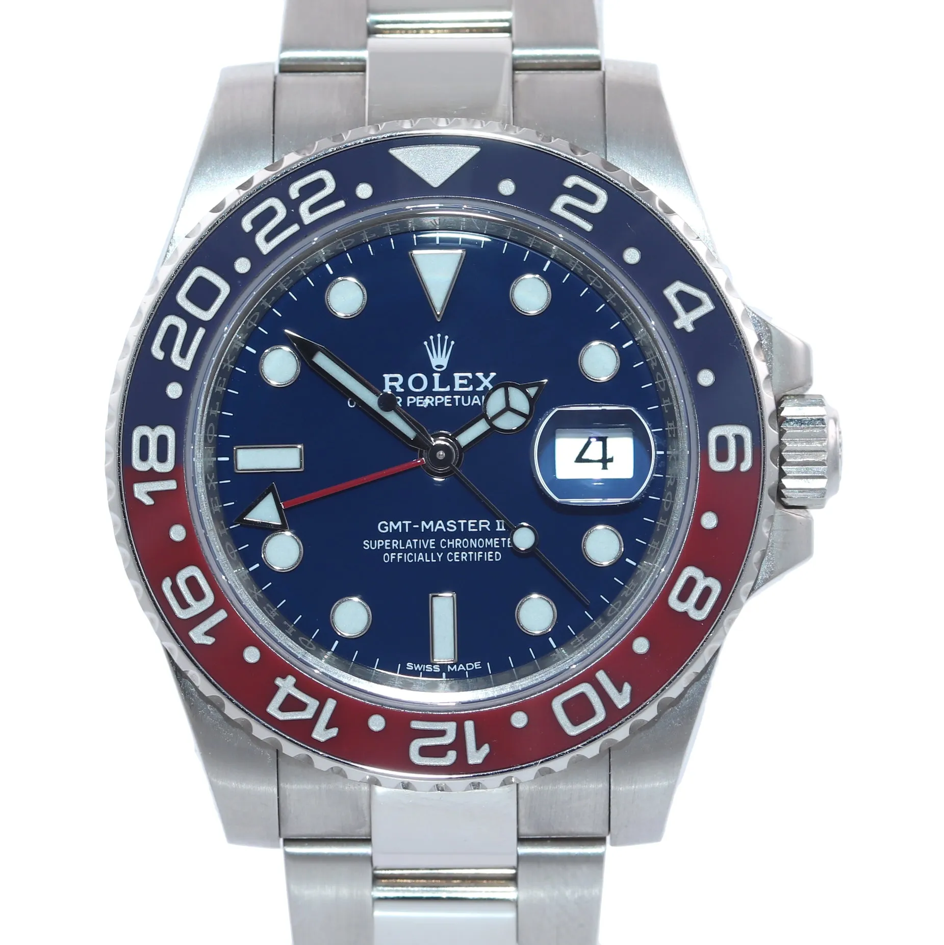 2021 RSC PAPERS Rolex GMT-Master II Pepsi 18K White Gold Blue 116719BLRO Watch