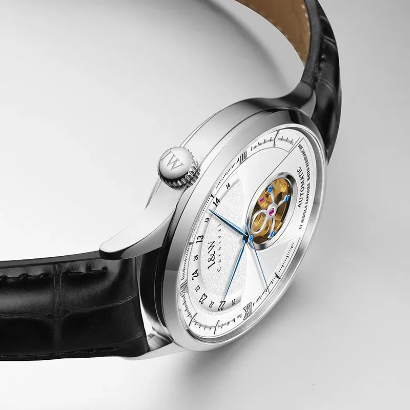 2022 Fashion Tourbillon Mechanical Watch Men Switzerland  MIYOTA Watch Automatic Sapphire Glass Waterproof Italy Cowhide Band