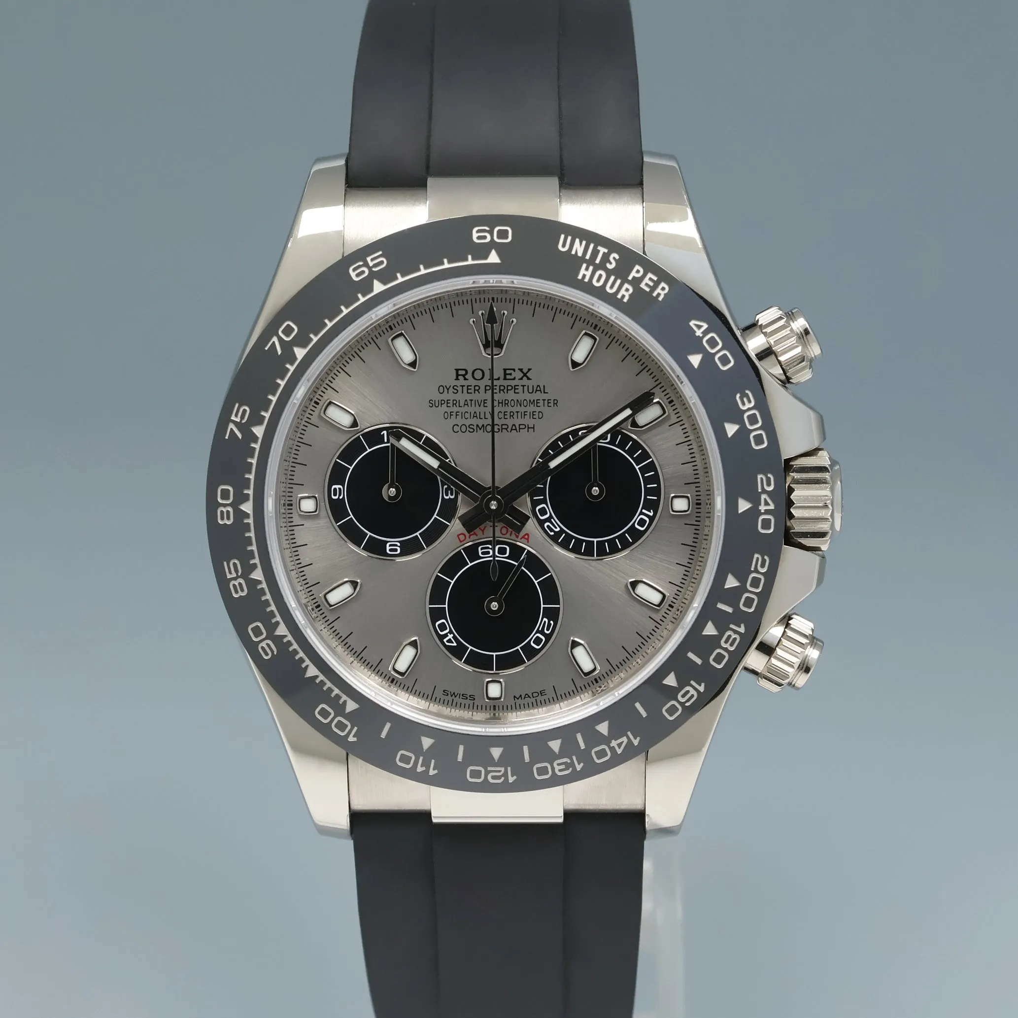2022 MINT Rolex Daytona Ghost White Gold 116519LN Ceramic Silver Panda Watch Box