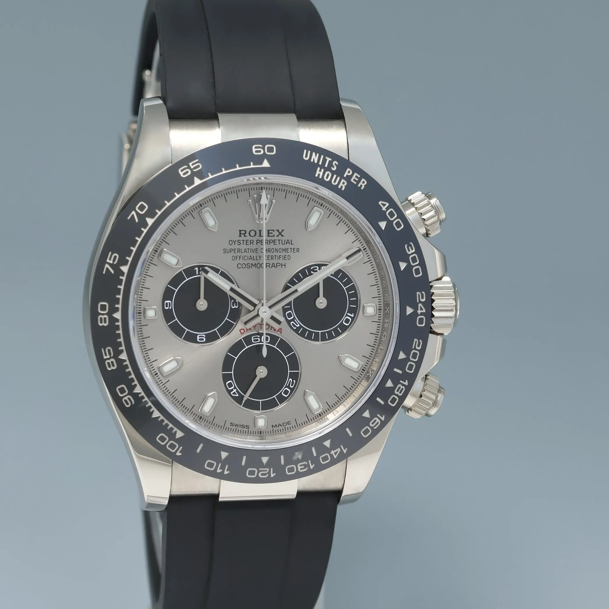 2022 MINT Rolex Daytona Ghost White Gold 116519LN Ceramic Silver Panda Watch Box