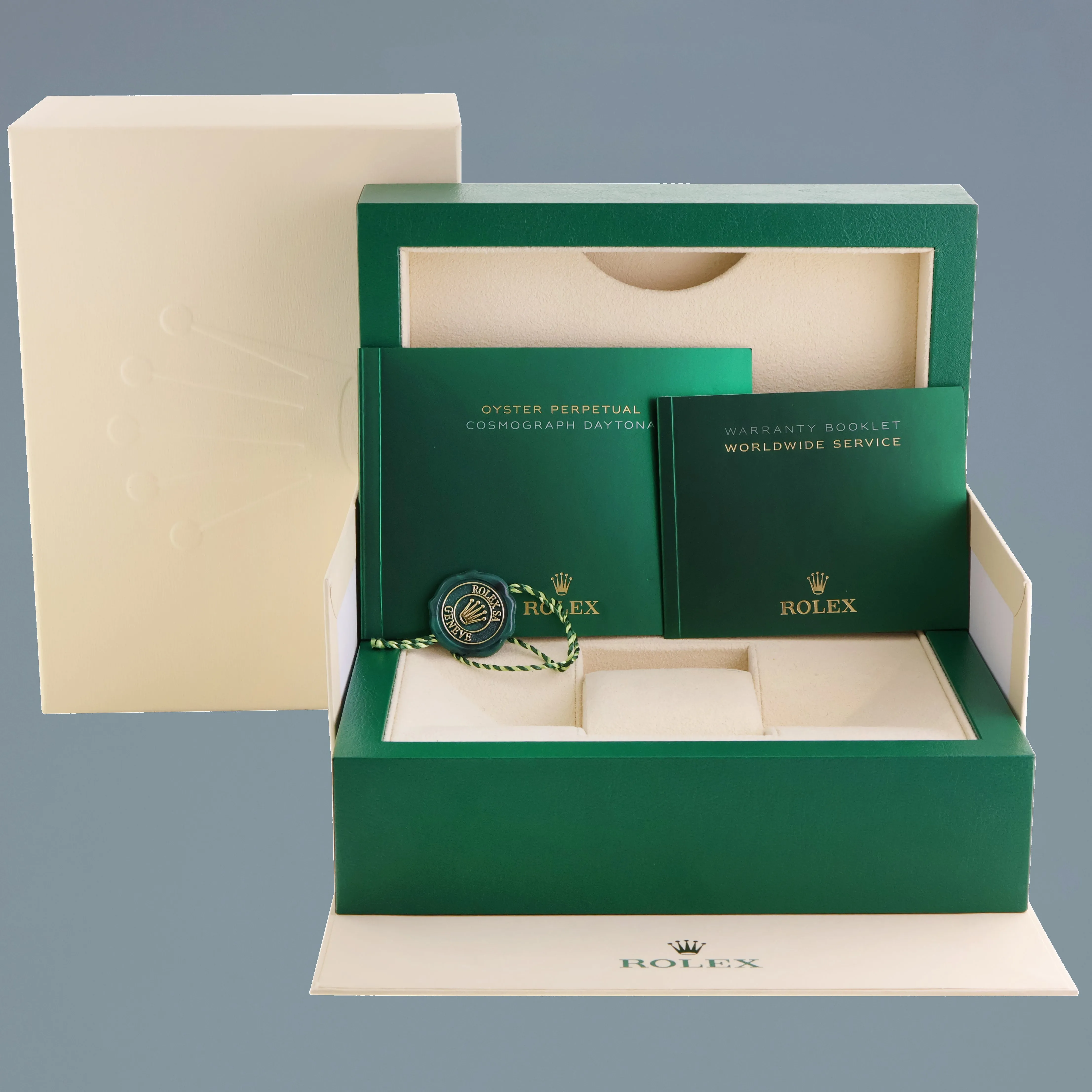 2022 MINT Rolex Daytona Ghost White Gold 116519LN Ceramic Silver Panda Watch Box