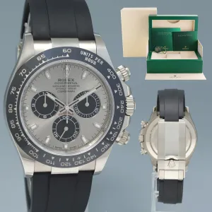 2022 MINT Rolex Daytona Ghost White Gold 116519LN Ceramic Silver Panda Watch Box