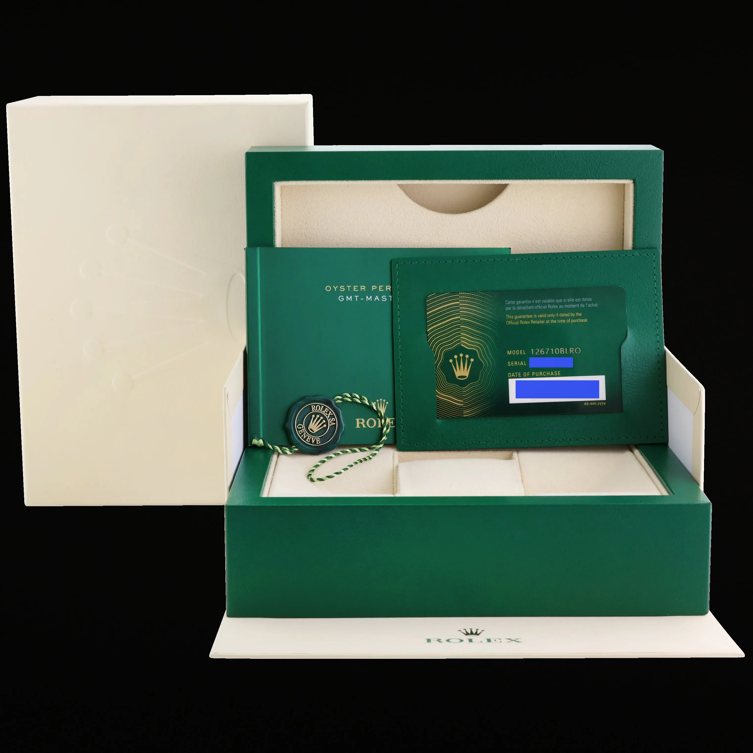2022 NEW PAPERS Rolex 126710 BLRO GMT Master PEPSI Blue Ceramic Oyster Watch Box