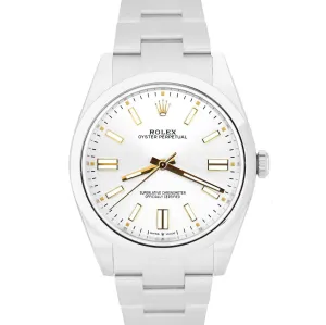 2022 PAPERS Rolex Oyster Perpetual SILVER GOLD Stainless 41mm Watch 124300 B P