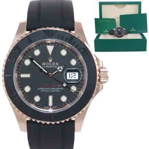 2022 Rolex Yacht-Master 126655 18k Everose  Gold 40mm Oysterflex Watch Box