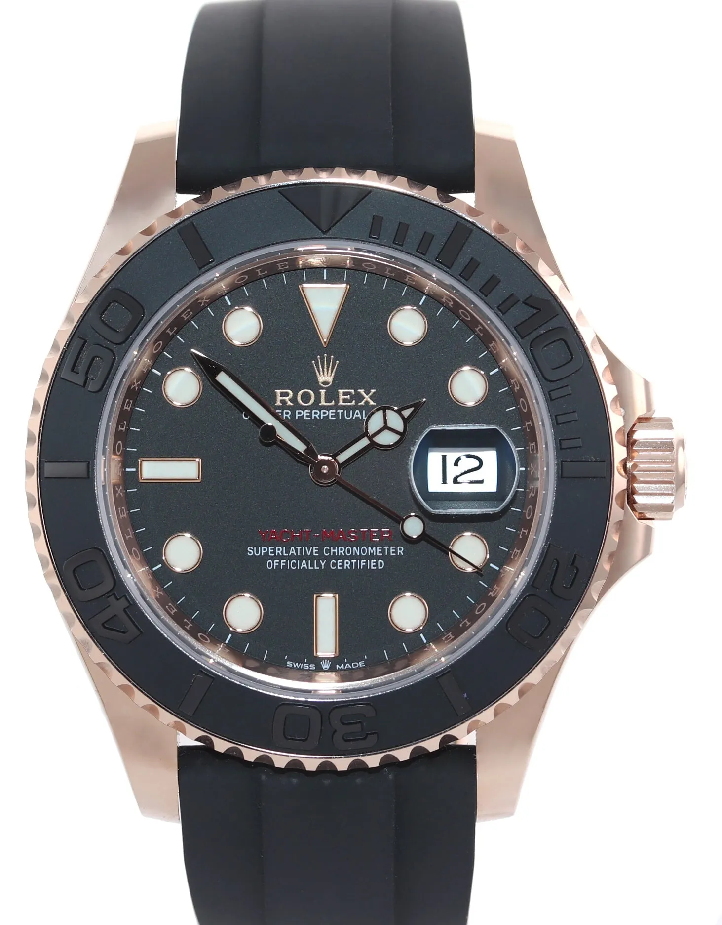 2022 Rolex Yacht-Master 126655 18k Everose  Gold 40mm Oysterflex Watch Box