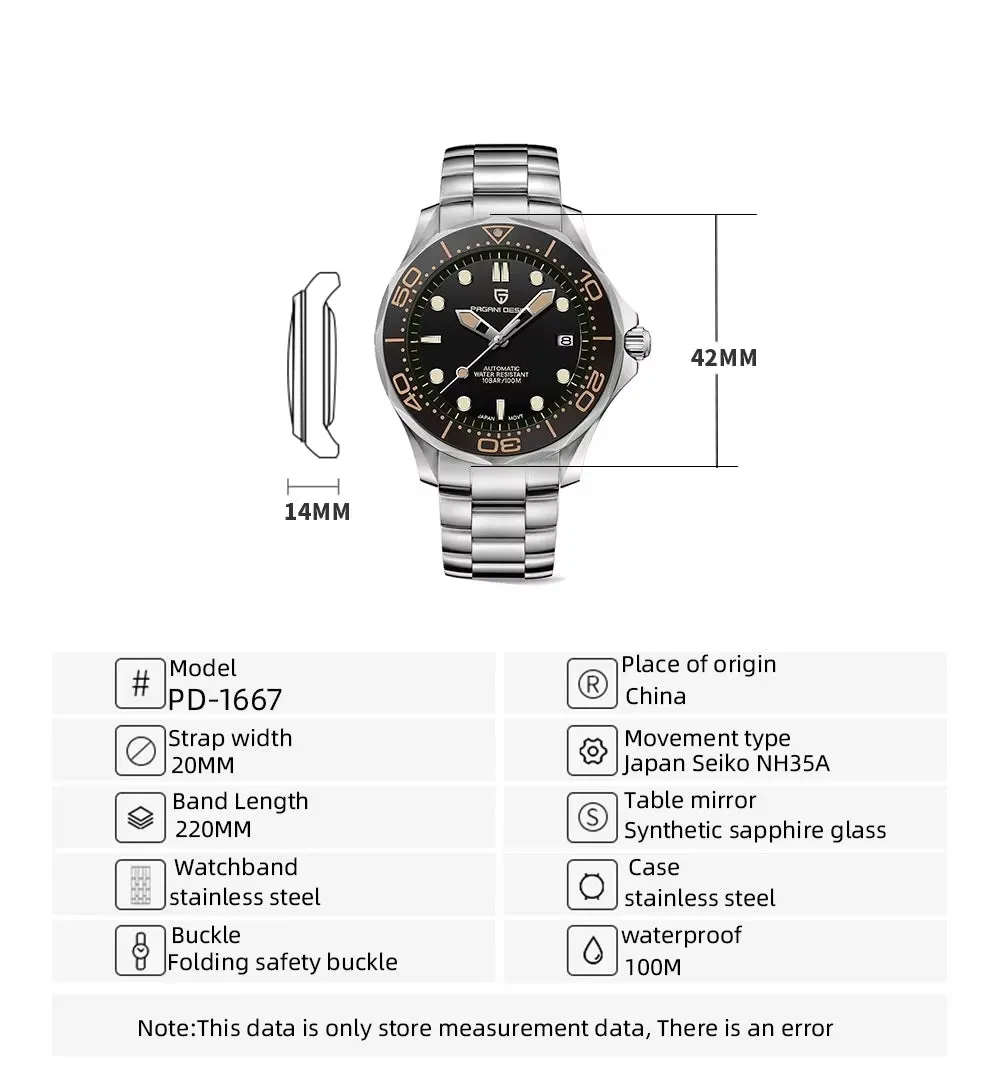 2023 New Mesh Belt 007 Retro Men Automatic Watches NH35 Men Mechanical Wristwatch Curved Sapphire Glass Top Brand
