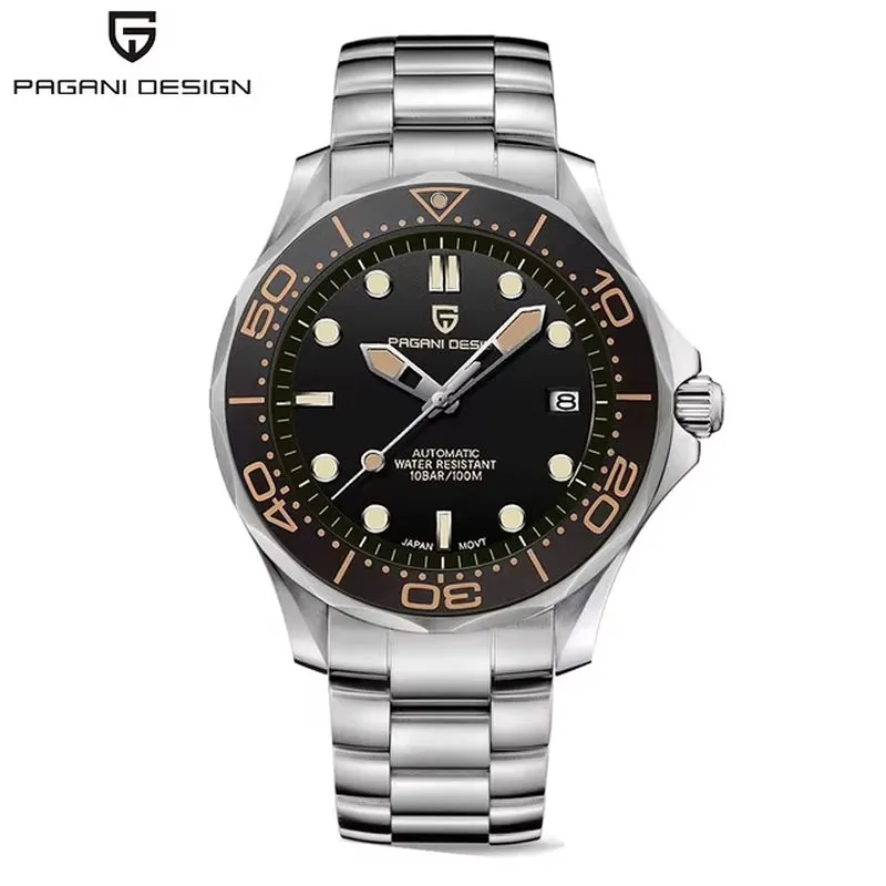 2023 New Mesh Belt 007 Retro Men Automatic Watches NH35 Men Mechanical Wristwatch Curved Sapphire Glass Top Brand