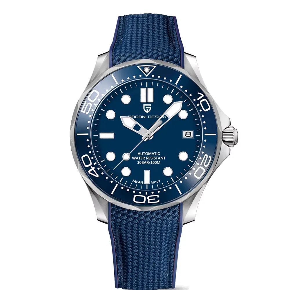 2023 New Mesh Belt 007 Retro Men Automatic Watches NH35 Men Mechanical Wristwatch Curved Sapphire Glass Top Brand