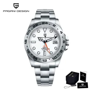 2024 PAGANI Design New Men'S Automatic Mechanical Watches GMT Watch 42Mm Sapphire Stainless Steel Waterproof Watch Reloj Hombre