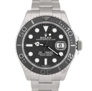2024 PAPERS Rolex Yacht-Master TITANIUM 226627 Black Ceramic 42mm Dive Watch BOX