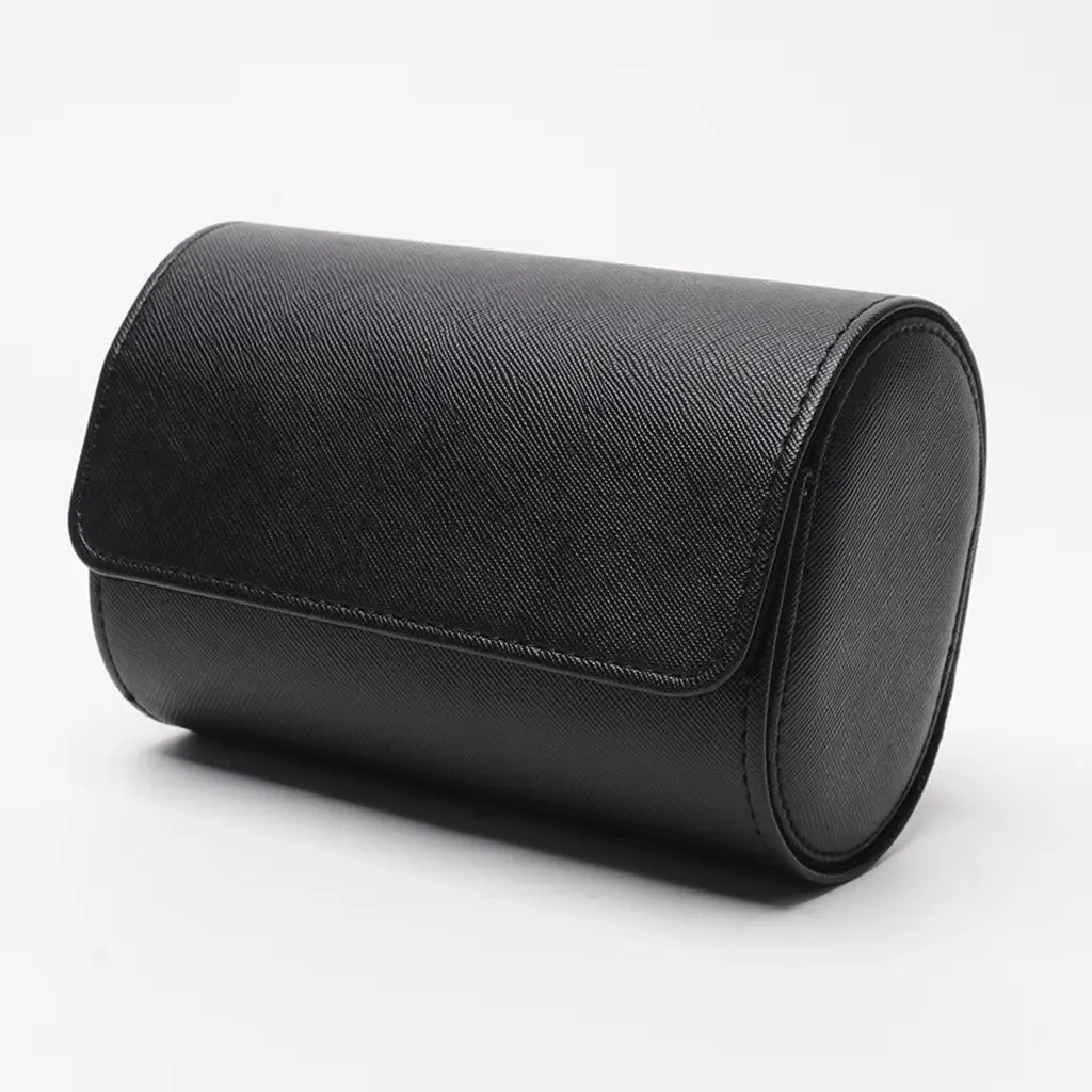 3 Slots Watch Box PU Leather Watch Roll Case Chic Display Travel Wrist Jewelry Storage Organizer Pouch Detachable Bracket Holder
