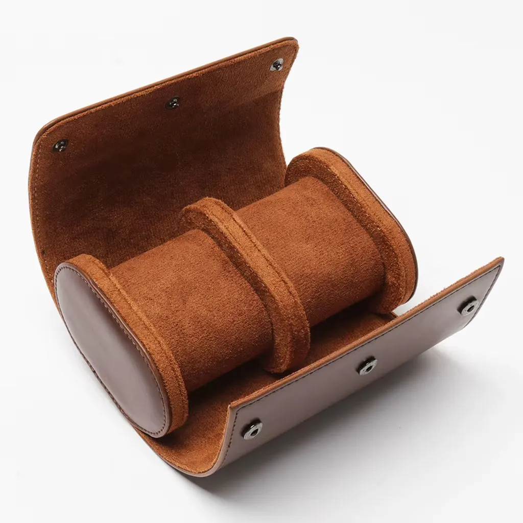 3 Slots Watch Box PU Leather Watch Roll Case Chic Display Travel Wrist Jewelry Storage Organizer Pouch Detachable Bracket Holder