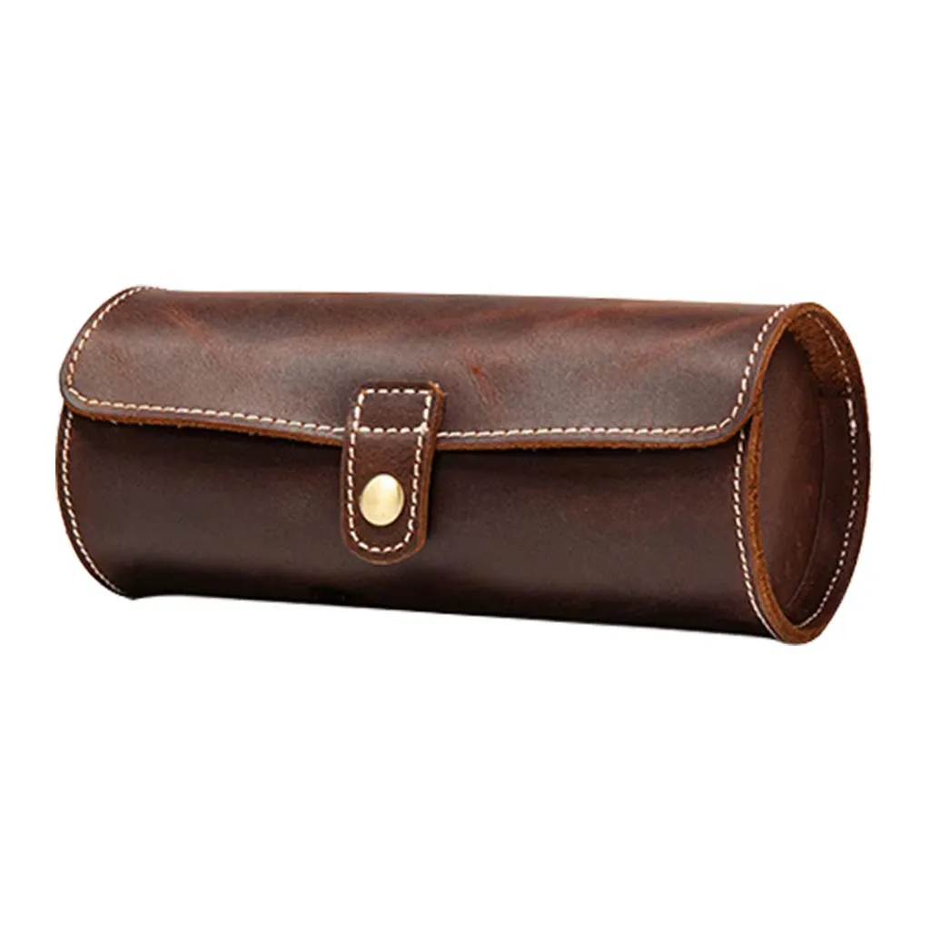 3 Slots Watch Box PU Leather Watch Roll Case Chic Display Travel Wrist Jewelry Storage Organizer Pouch Detachable Bracket Holder