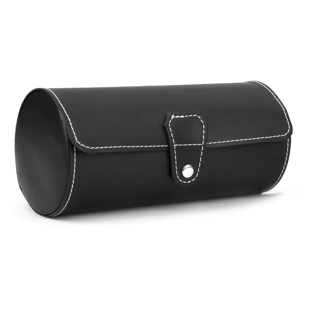 3 Slots Watch Box PU Leather Watch Roll Case Chic Display Travel Wrist Jewelry Storage Organizer Pouch Detachable Bracket Holder