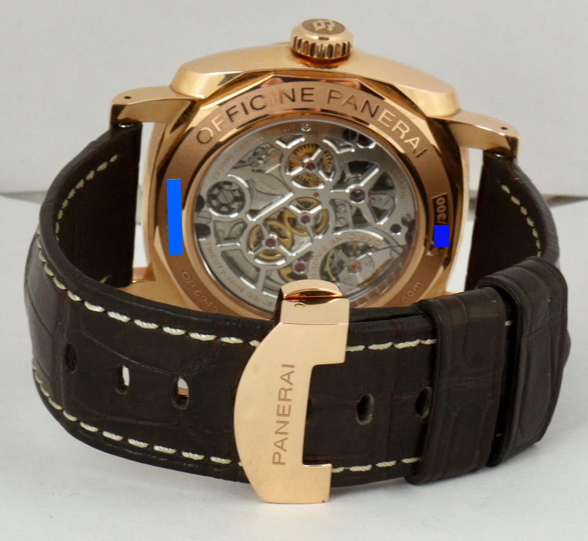 300 MADE Panerai PAM 502 Radiomir GMT 8-Day 18K Rose Gold Brown PAM00502 Watch