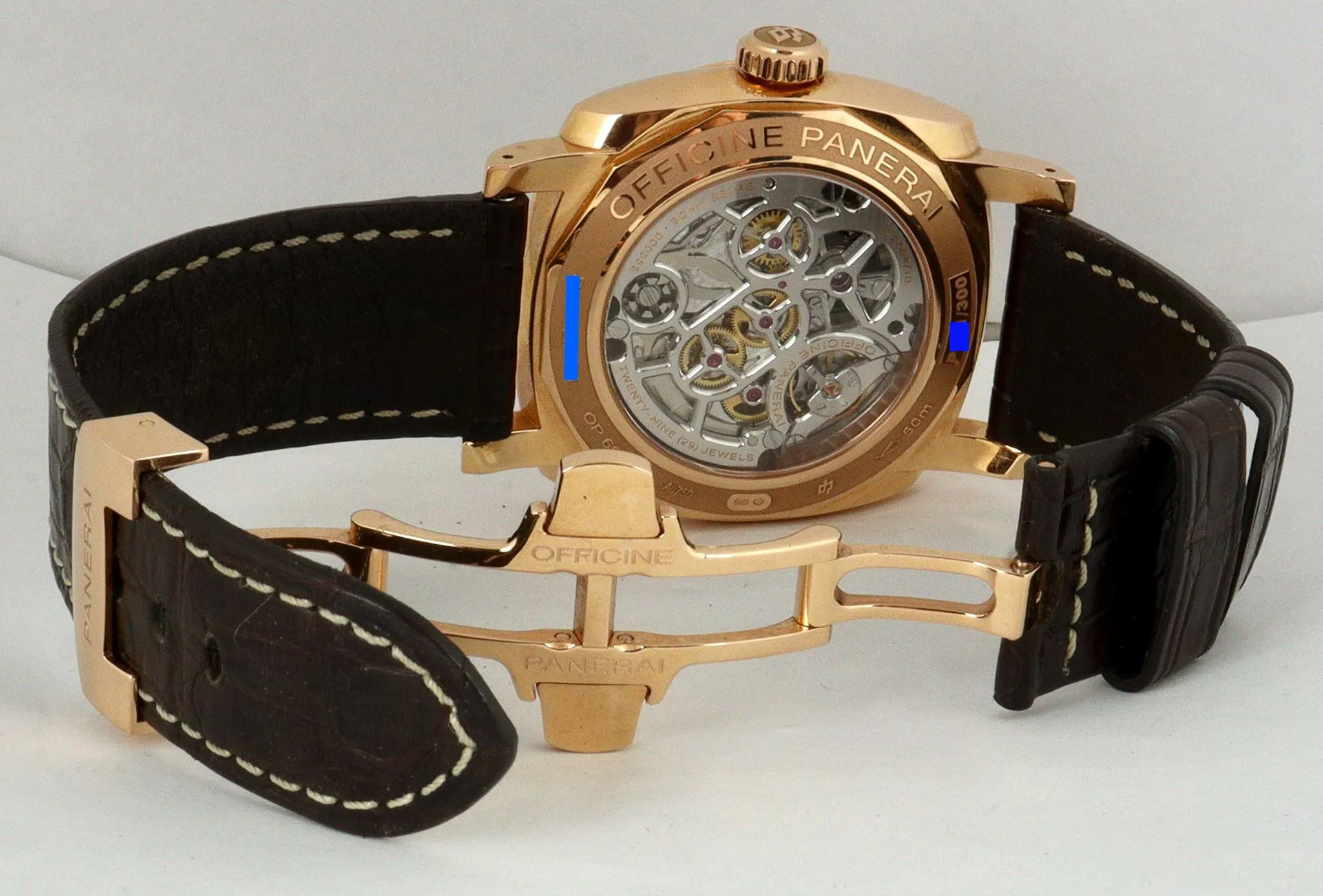 300 MADE Panerai PAM 502 Radiomir GMT 8-Day 18K Rose Gold Brown PAM00502 Watch