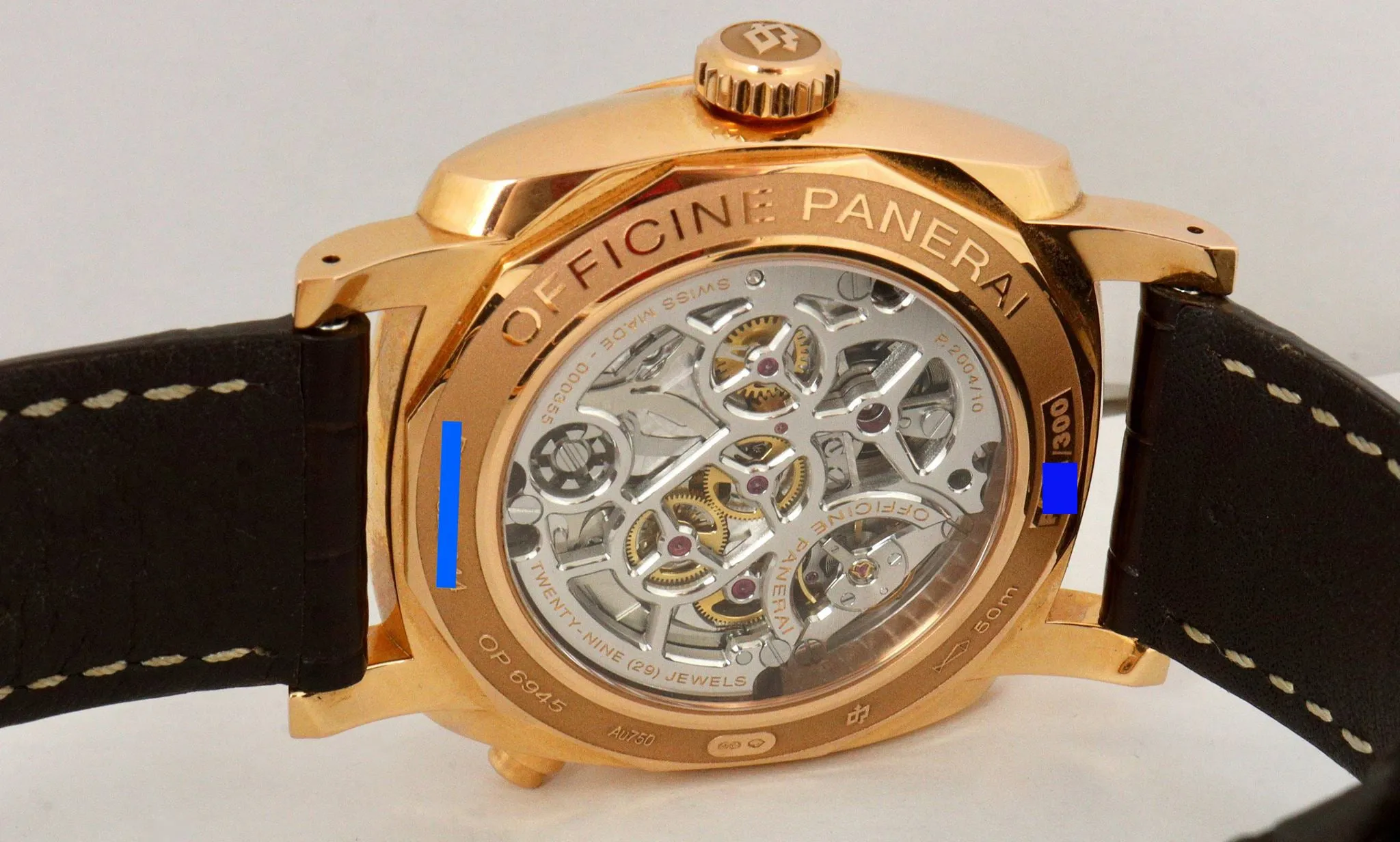 300 MADE Panerai PAM 502 Radiomir GMT 8-Day 18K Rose Gold Brown PAM00502 Watch