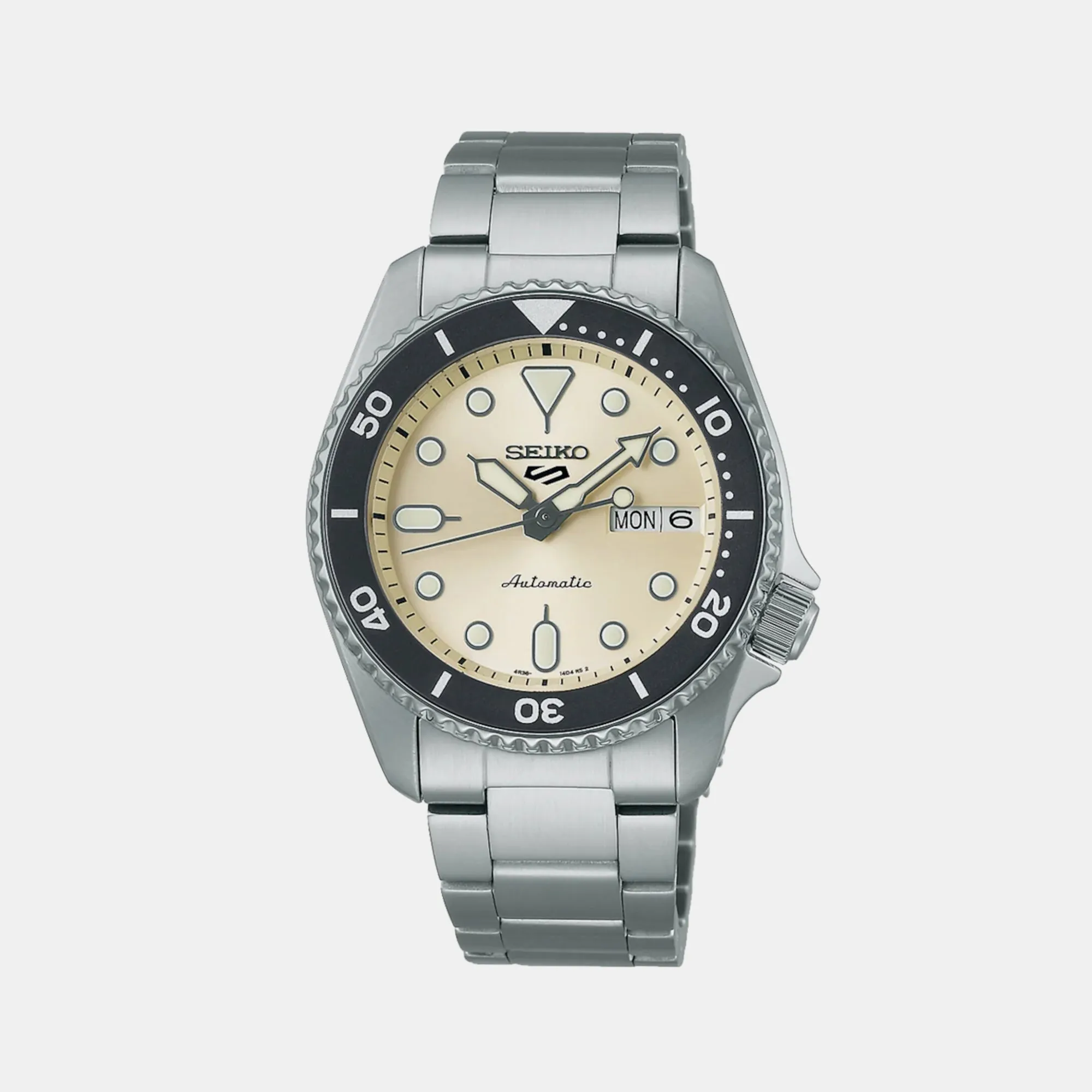 5 Sports Men Automatic Cream Dial Analog Stainless Steel Watch SRPK31K1