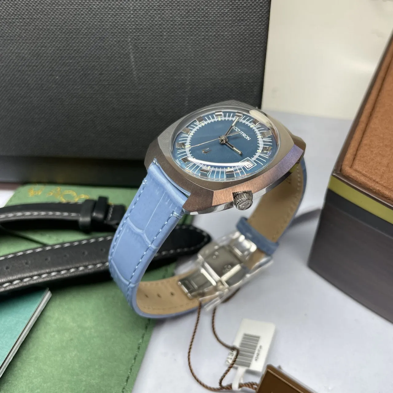 Accutron Legacy Automatic Blue "261" 1971 Watch 38.5mm Limited Leather