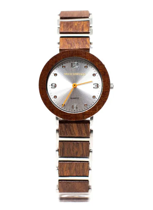 Aiva - Red Sandal Wood Women's Watch