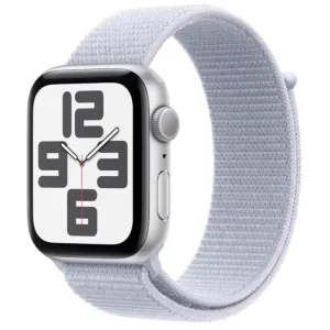 Apple Watch SE GPS 44mm Silver Aluminium Case with Blue Cloud Sport Loop