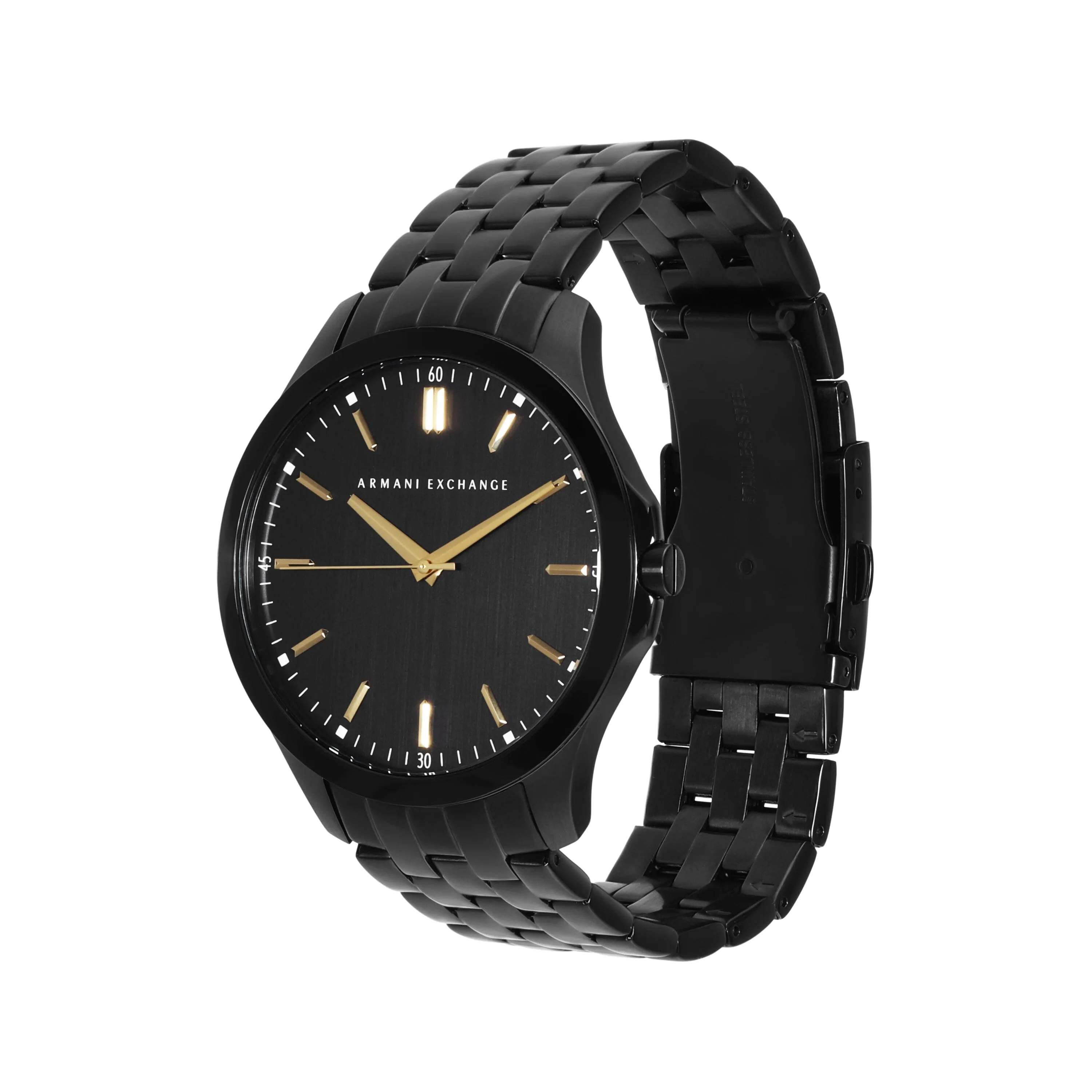 Armani Exchange Men's Black Face Black Band Watch AX2144