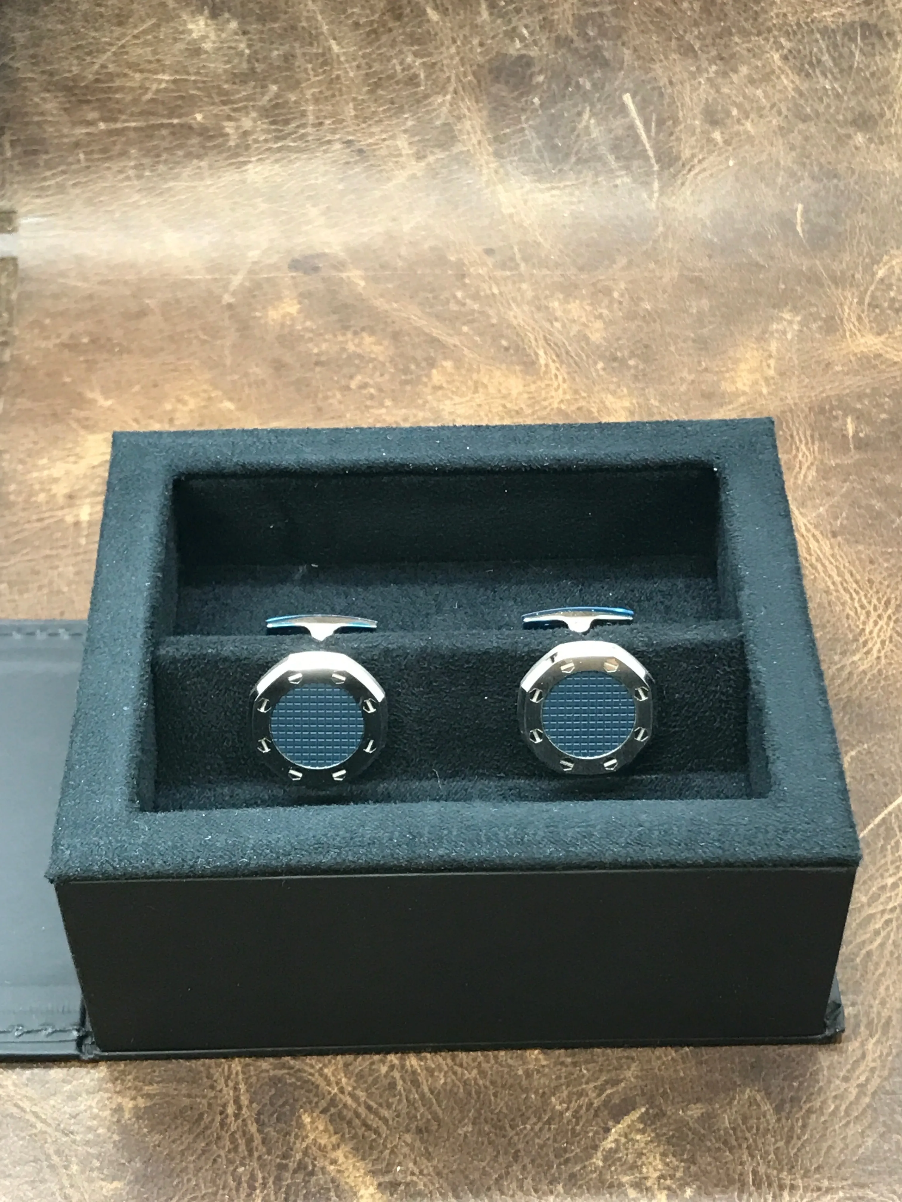 Audemars Piguet Royal Oak Stainless Steel Mens Cufflinks bm0740.sto.us.nbleu7546 Blue Dial Men's Watch