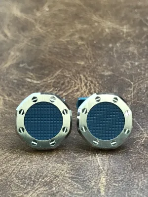 Audemars Piguet Royal Oak Stainless Steel Mens Cufflinks bm0740.sto.us.nbleu7546 Blue Dial Men's Watch
