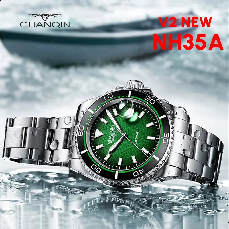 Automatic Mechanical Watch NH35A Men'S Watch Sapphire Fashion Sports Watch Stainless Steel Waterproof Luminous 2022 New