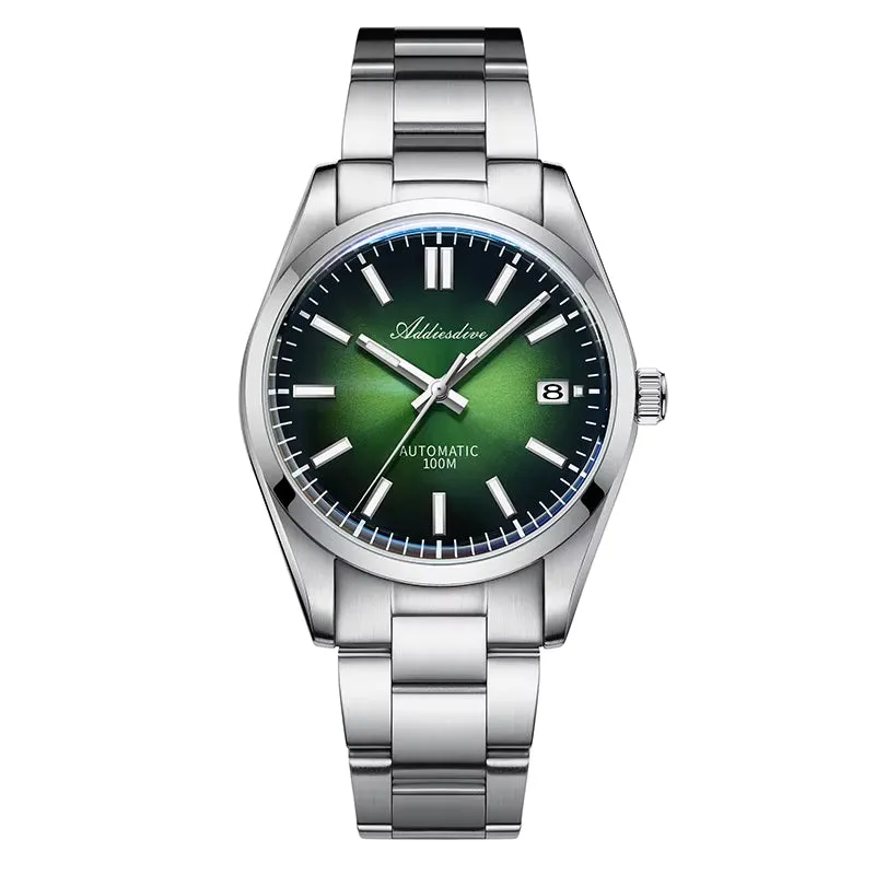 Automatic Mechanical Watch Sapphire Glass 10Bar Waterproof Sunburst Dial