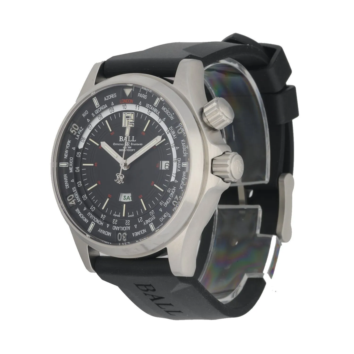 Ball Engineer Master II DG2022A-P3A-BK World Time Men's Watch Box Papers