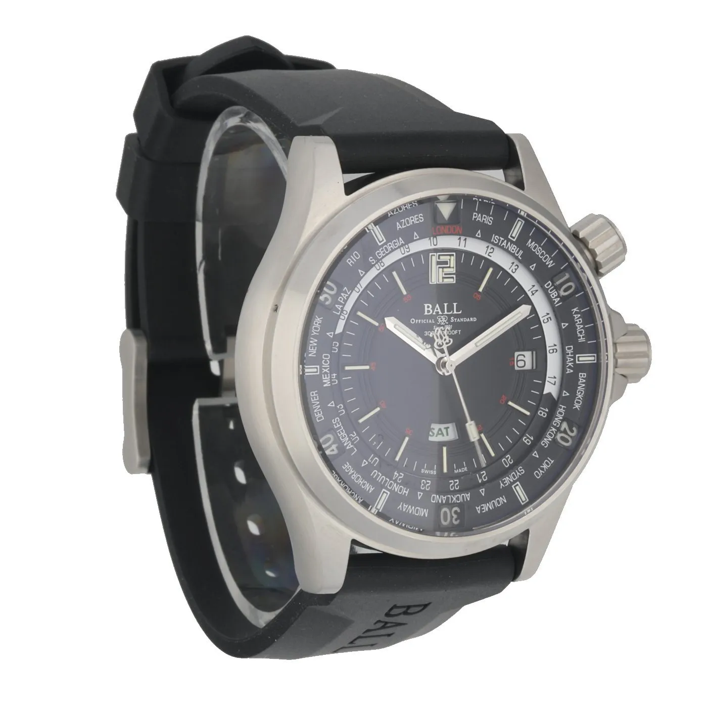 Ball Engineer Master II DG2022A-P3A-BK World Time Men's Watch Box Papers