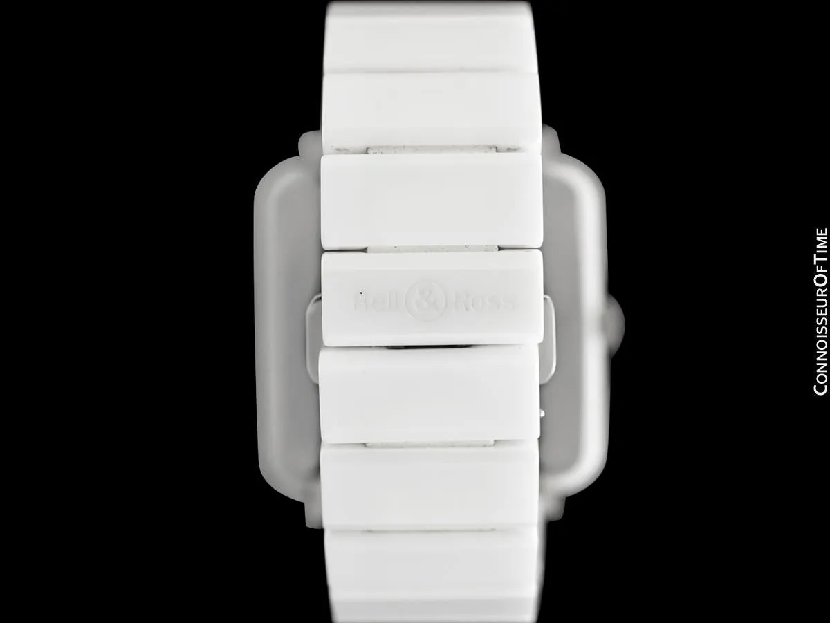 Bell & Ross BRS Phantom Ceramic White Ladies Large Aviator's Watch - BRS-98-PWC