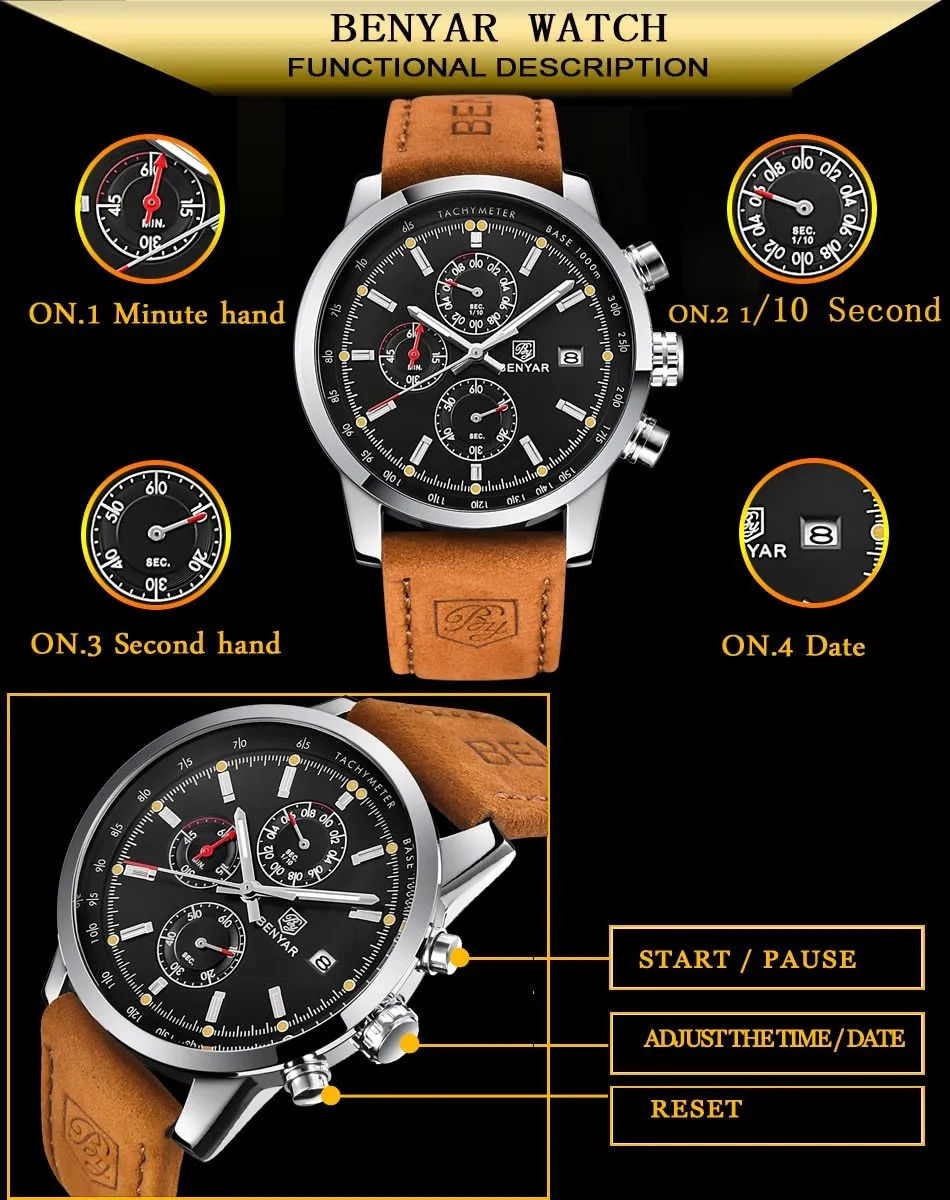 Benyar Leather Watch