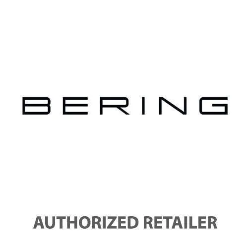 BERING Classic Polished Rose Gold Case Blue Mesh Band Unisex Watch 14539-367