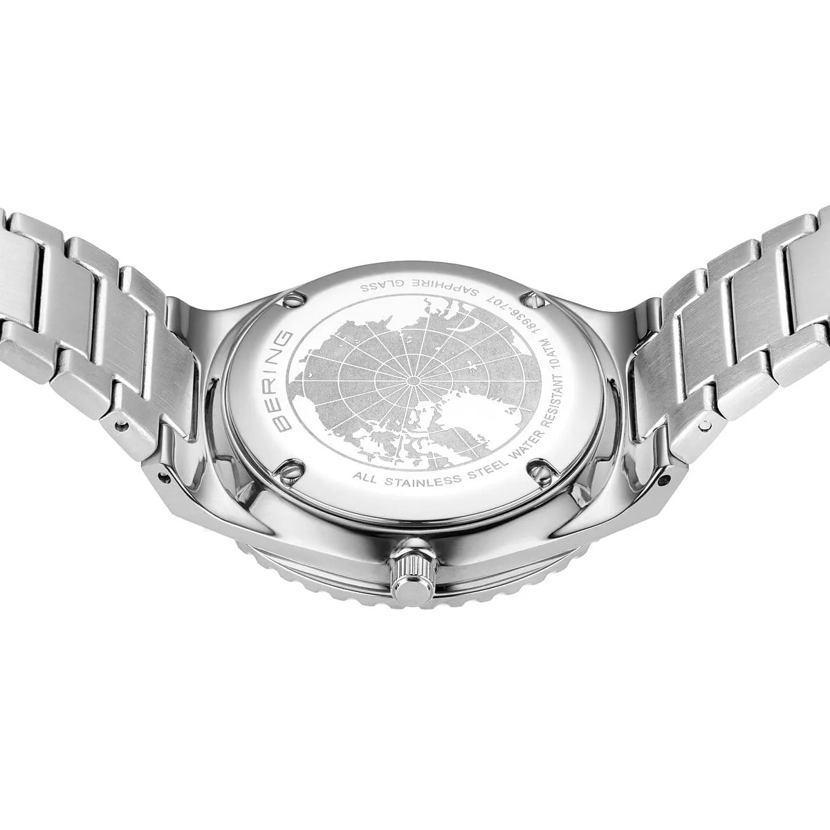 BERING Classic Polished/Brushed Gold 36mm Aqua Dial Women's Watch 18936-707