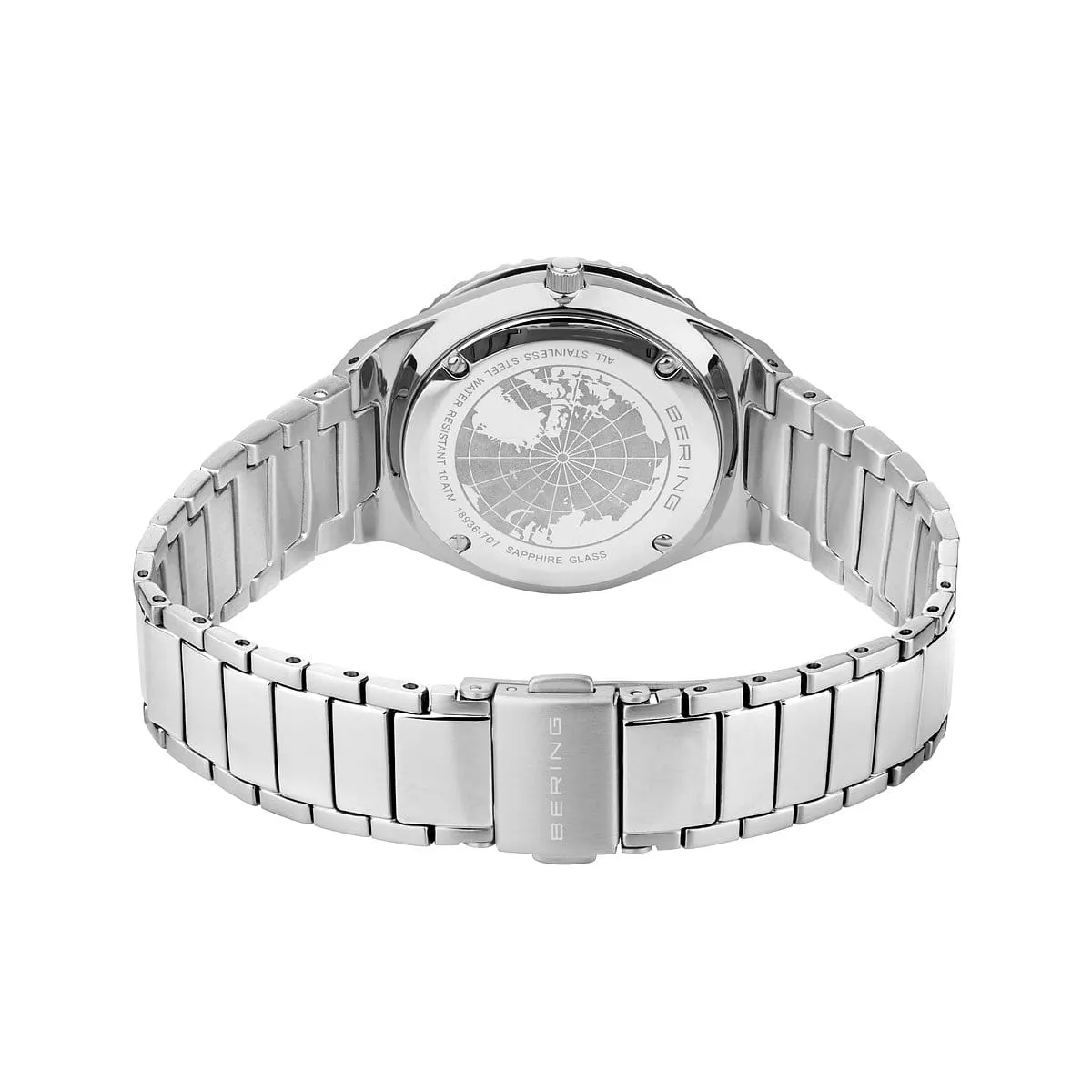 BERING Classic Polished/Brushed Gold 36mm Aqua Dial Women's Watch 18936-707