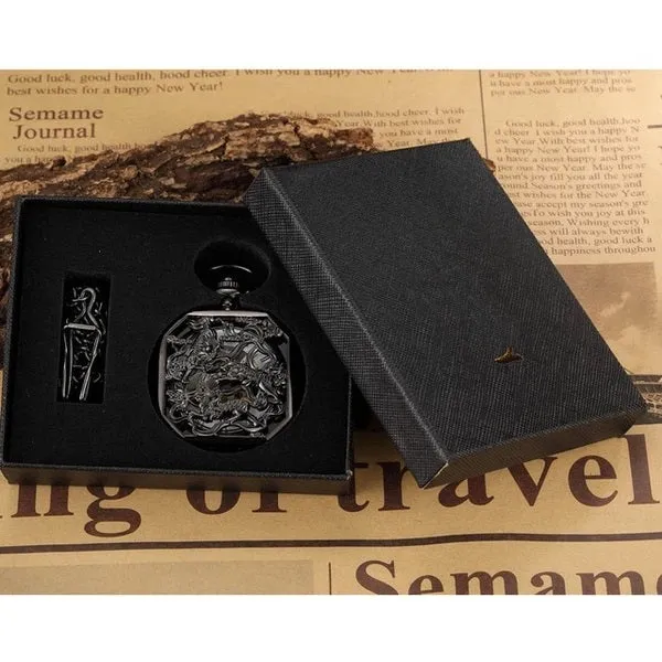 Black Hollow Pocket Watch