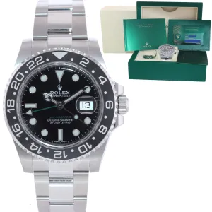 BRAND New 2020 Papers Rolex GMT Master II 116710 Steel Ceramic Black 40mm Watch