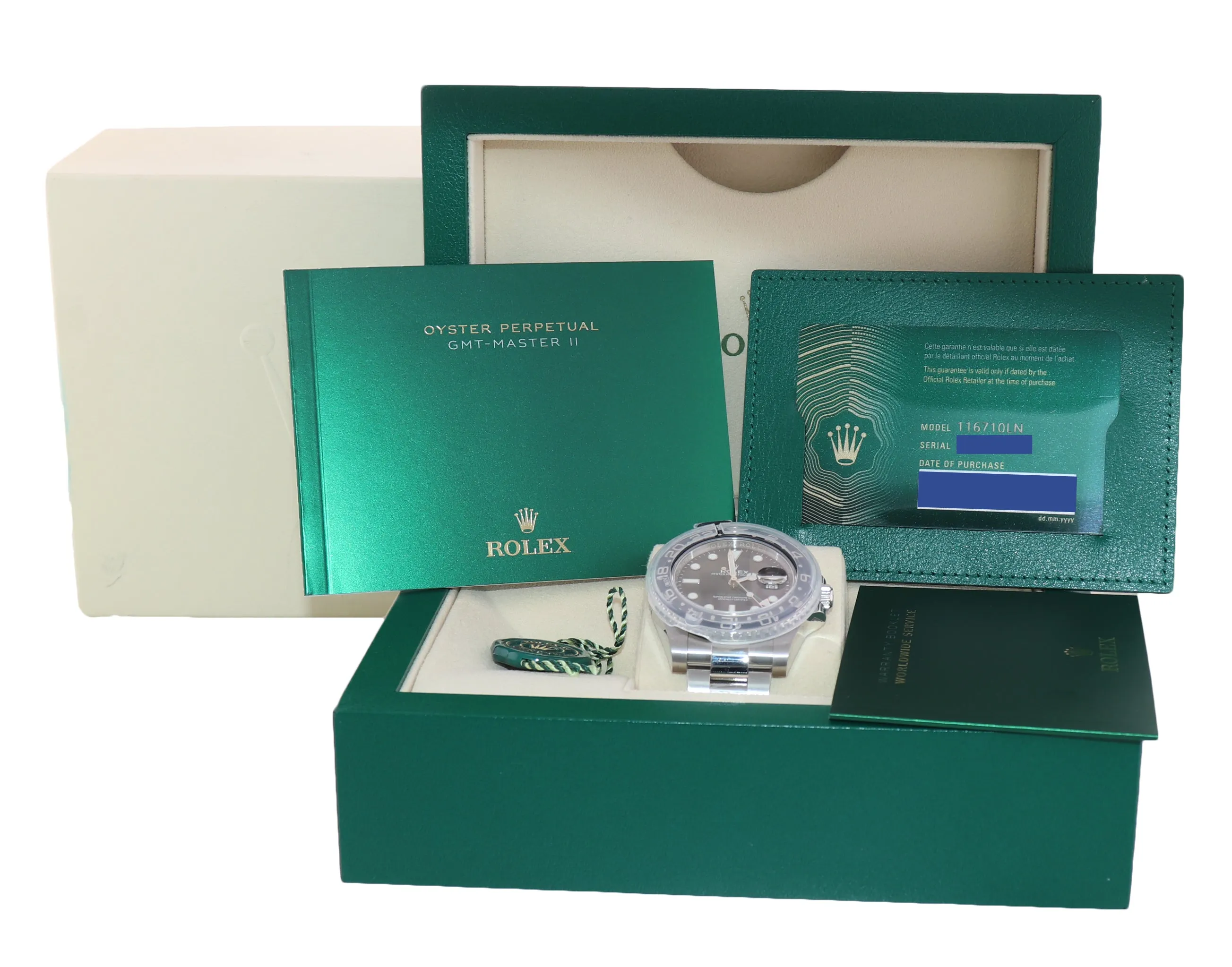 BRAND New 2020 Papers Rolex GMT Master II 116710 Steel Ceramic Black 40mm Watch