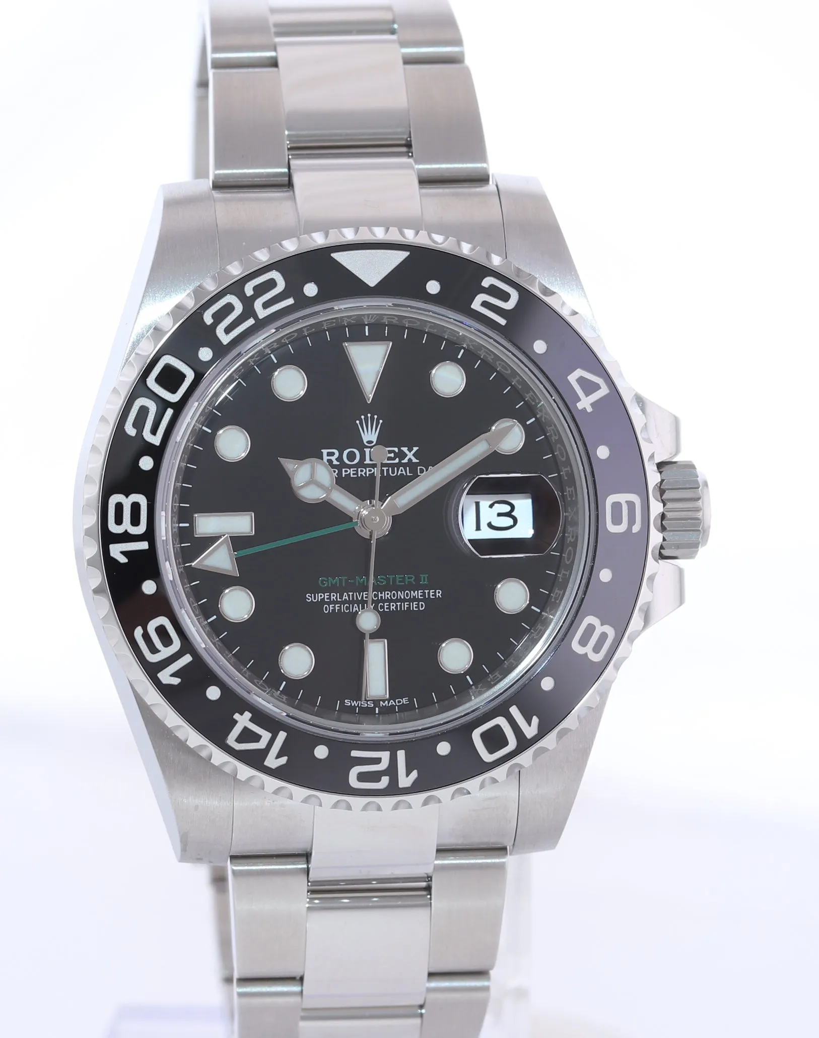 BRAND New 2020 Papers Rolex GMT Master II 116710 Steel Ceramic Black 40mm Watch