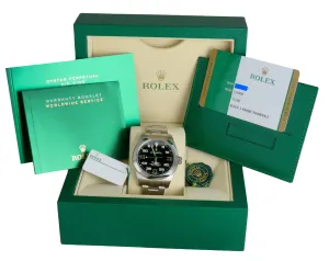BRAND NEW 2020 Rolex Air-King 40mm Green Yellow Black Arabic Stainless 116900