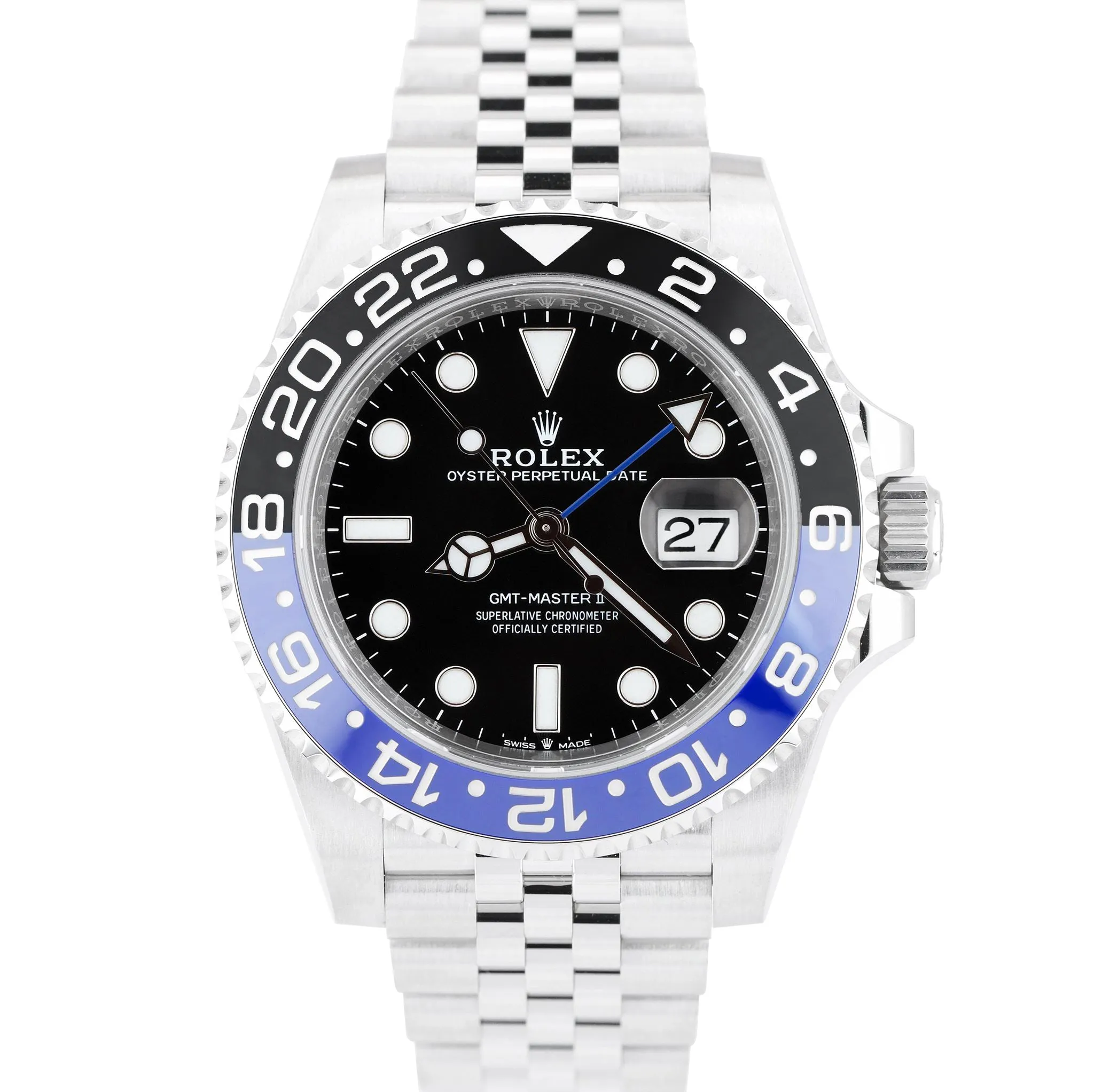 BRAND NEW 2022 Rolex GMT-Master II Batman Black Blue Ceramic 40mm 126710 BLNR