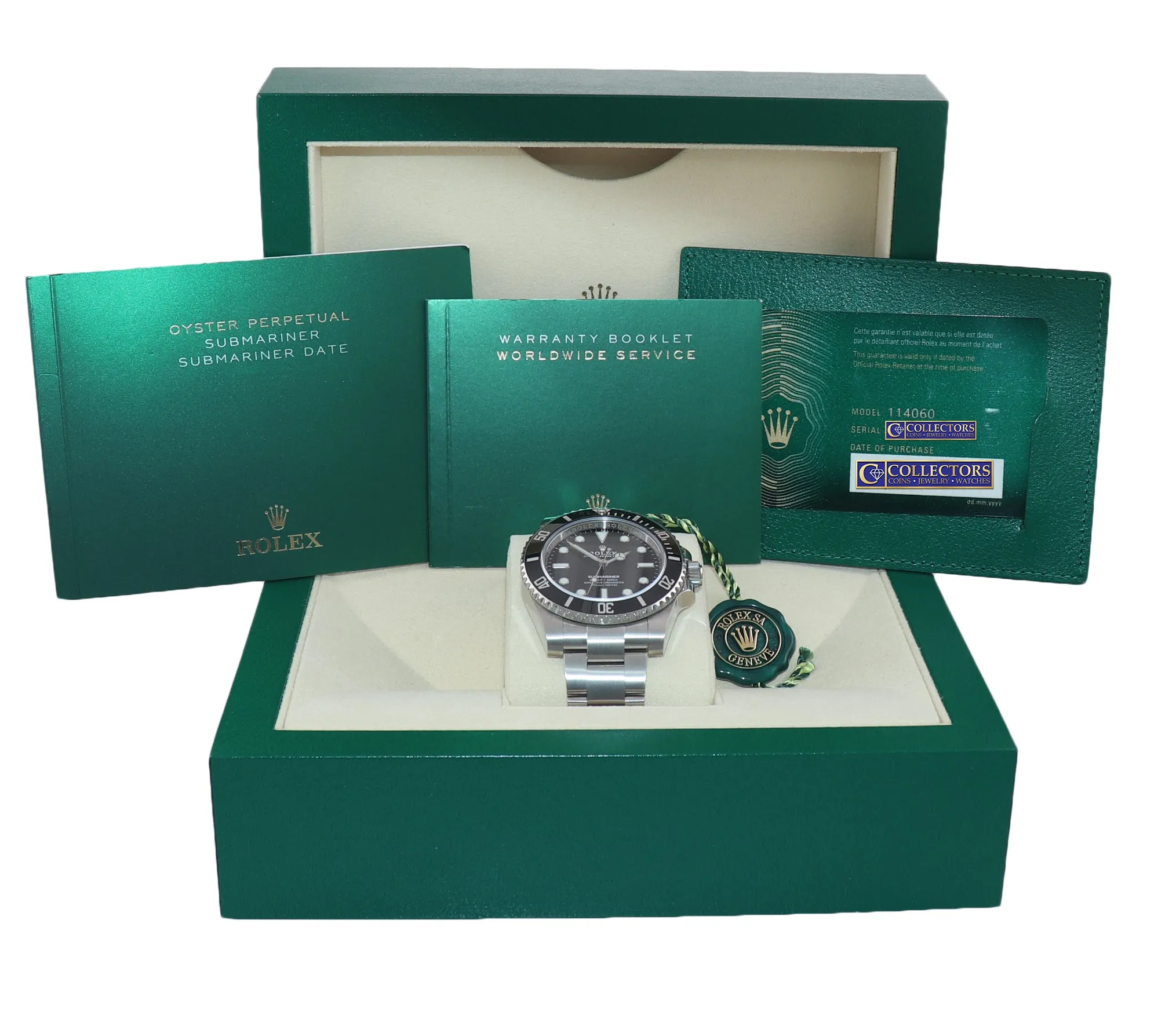 BRAND NEW CARD 2020 PAPERS Rolex Submariner No-Date 114060 Steel Watch Box