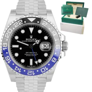 BRAND NEW DEC. 2021 Rolex GMT-Master II Batman Blue Blk Ceramic 40mm 126710 BLNR