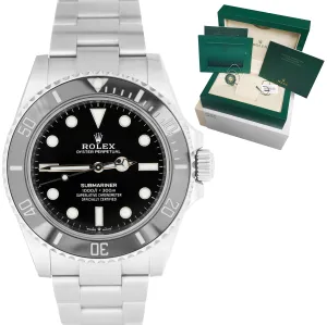 BRAND NEW DEC. 2021 Rolex Submariner 41mm No-Date Black Ceramic Watch 124060 LN