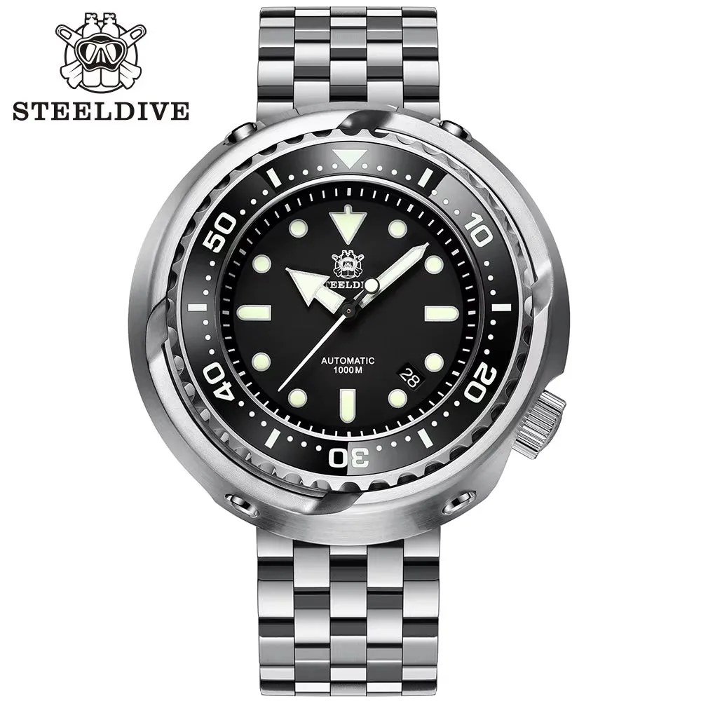 Brand Watch SD1978 Oversize 53.6Mm Stainless Steel Wristwatch 1000M Waterproof NH35 Automatic Big Tuna Can Dive Watch