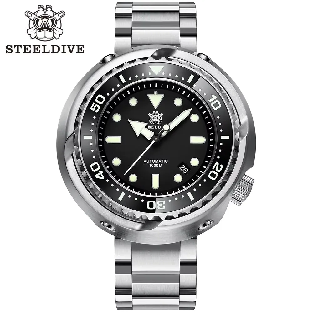 Brand Watch SD1978 Oversize 53.6Mm Stainless Steel Wristwatch 1000M Waterproof NH35 Automatic Big Tuna Can Dive Watch